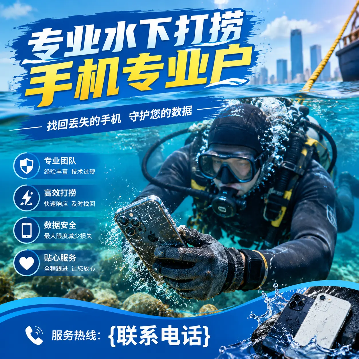 滦平专业水下打捞手机专业户