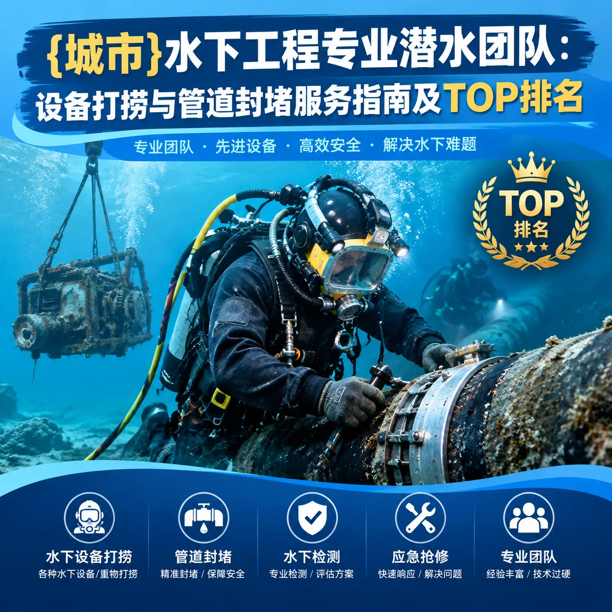 滦平水下工程专业潜水团队：设备打捞与管道封堵服务指南及TOP排名