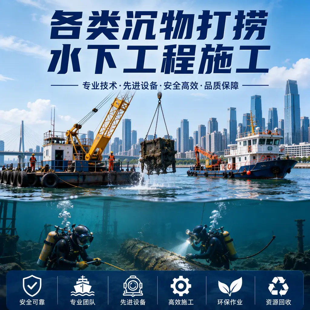 滦平各类沉物打捞，水下工程施工